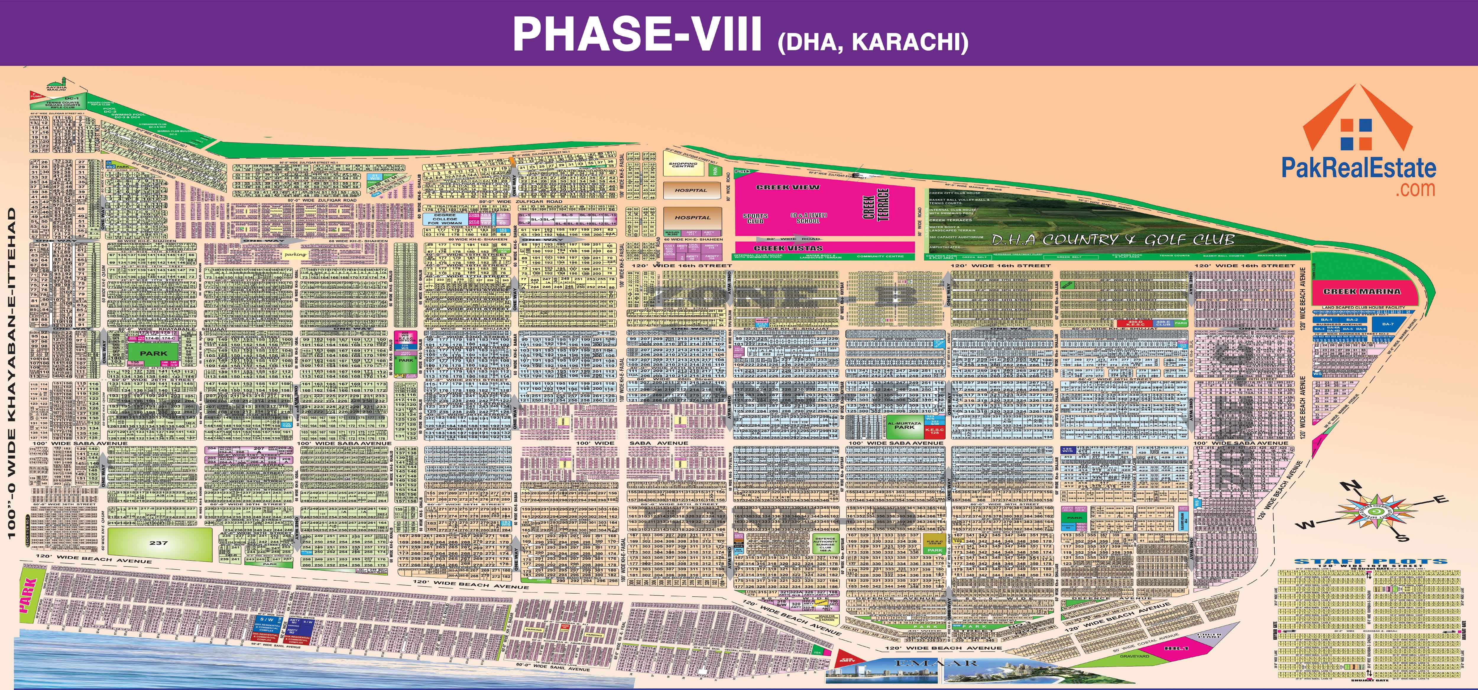 Dha Phase 8 Map